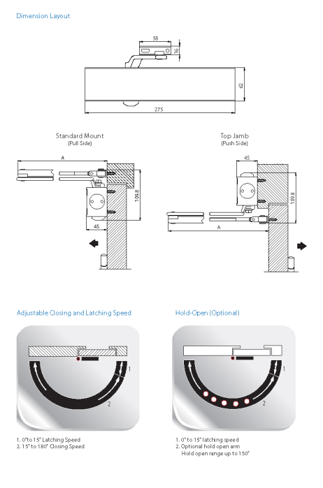 Atena 28A EN2-6 Exposed Door Closer - Image 2