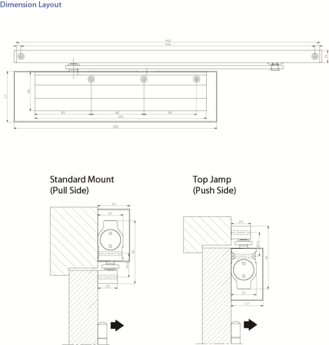 Atena 920 (2-5) High Efficiency Exposed Door Closer with Slide Arm & Cover - Image 2