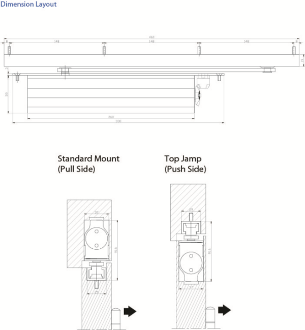 Atena 910 (2-5) High Efficiency Concealed Door Closer - Image 2