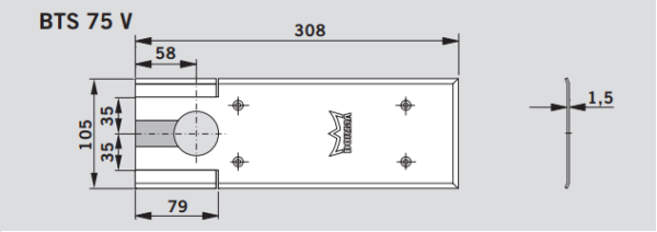 Dormakaba BTS 75V Floor Spring - Image 2