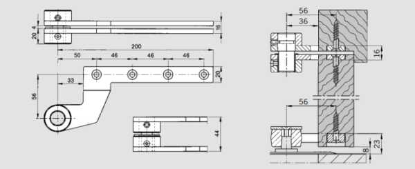 Dorma 7411 / K56 Top Centre Door Strap - Image 2