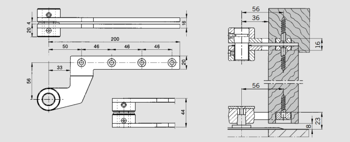 Dorma 7411 / K56 Top Centre Door Strap - Image 2