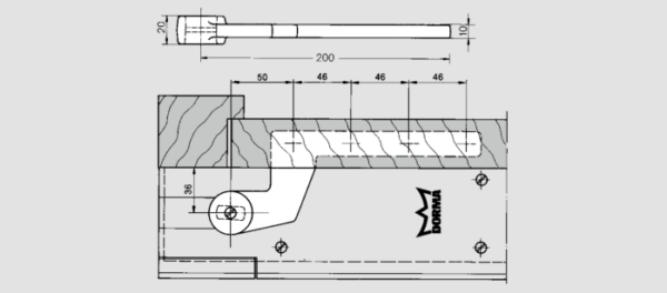 Dorma 7411 / K56 Top Centre Door Strap - Image 3