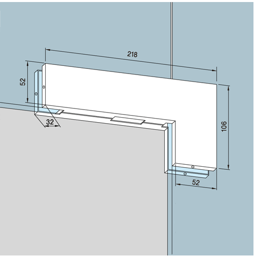 Dormakaba GK40 Corner Overstrike Panel - Image 2
