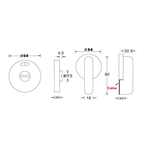 pbs 1115 SS Toilet Indicator Lockset - Image 2