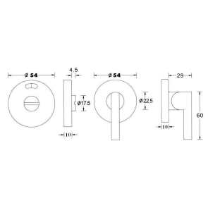 pbs 1114 SS Toilet Indicator Lockset - Image 2