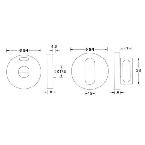 pbs 1112 SS Toilet Indicator Lockset - Image 2