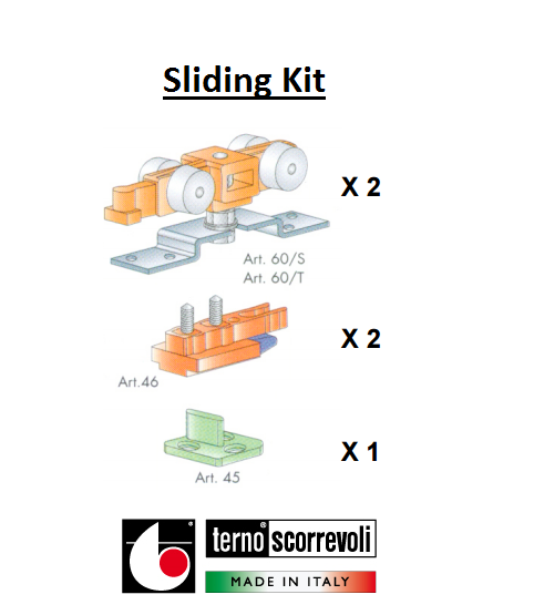 Terno Scorrevoli Medium Duty 100KG Sliding Kit - Image 2