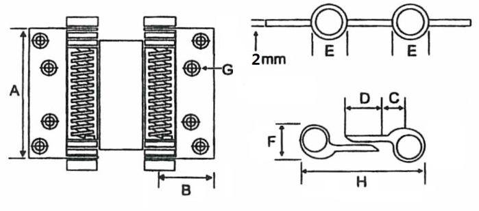 Stainless Steel Double Action Cowboy Spring Hinge - Image 3