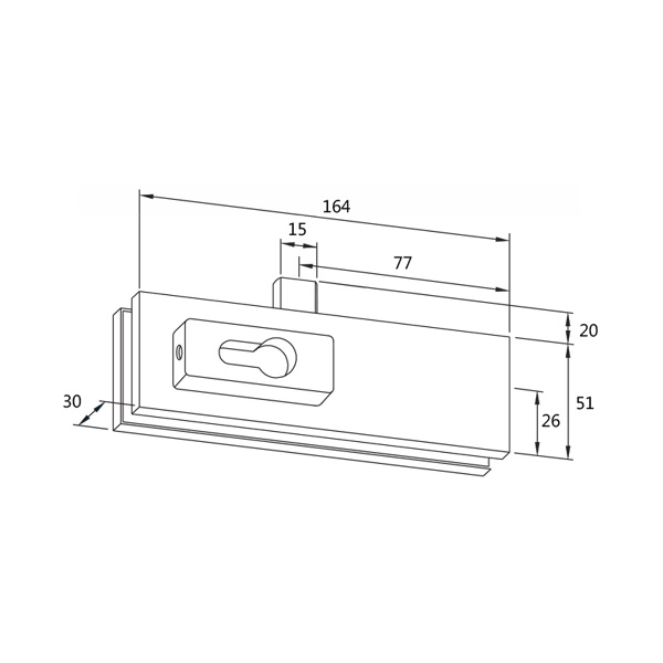 Dormakaba Universal US 10 Corner lock - Image 2