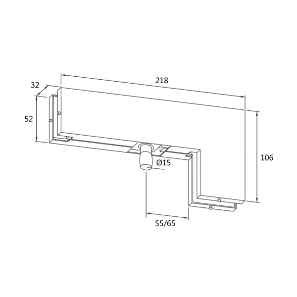 Dormakaba Universal PT 40 Overpanel And Side Patch With Pivot - Image 2