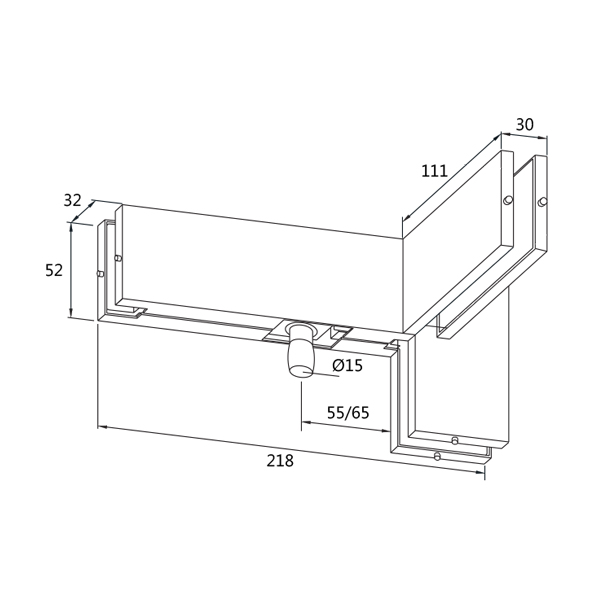 Dormakaba Universal PT 41 Overpanel And Side Patch With Pivot And Fin - Image 2