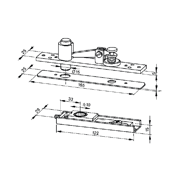 Dorma 8066 Adjustable Top Centre - Image 2