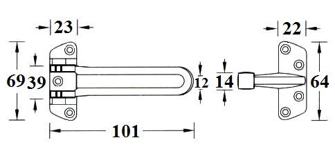 Stainless Steel Door Security Guard with Swing Bar Lock - Image 2