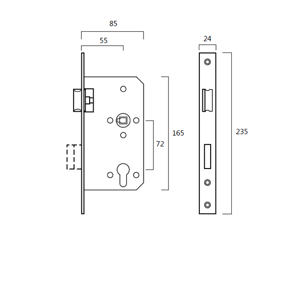 Dormakaba 281 Mortise Entrance Lock - Image 2