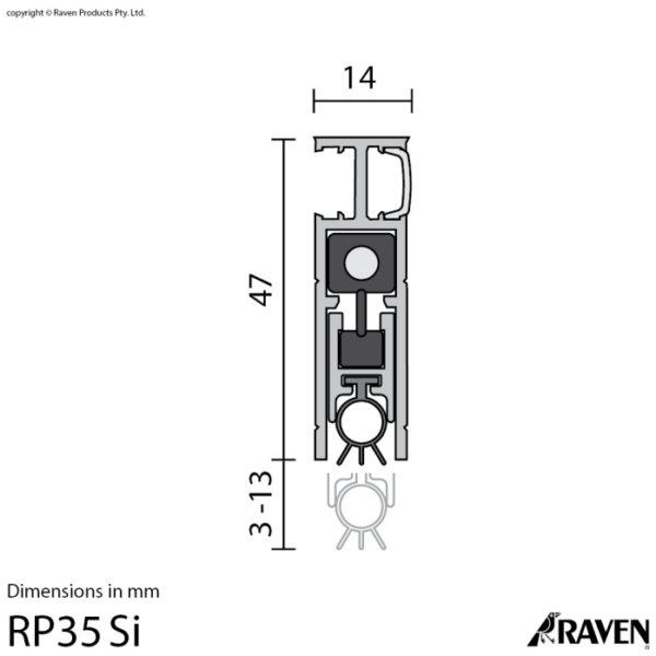 Raven RP35Si Automatic Door Bottom Seal