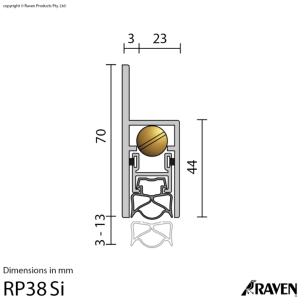 Raven RP38Si Automatic Door Bottom Seal