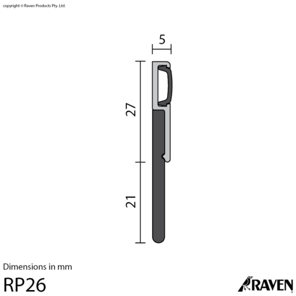Raven RP26 Door Bottom Sweep Seal