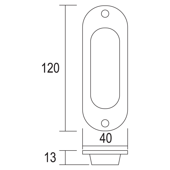 PBS SS Oval Recessed Handle - Image 4