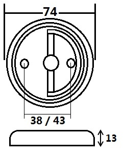 PBS Stainless Steel Modern Cup Handle - Image 2