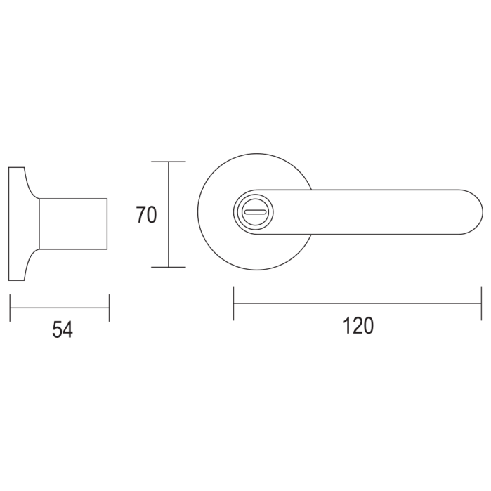 Stainless Steel D Tubed Tubular Lever Lock - Image 2