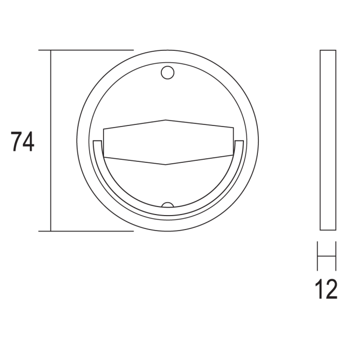 PBS Stainless Steel Edged Cup Handle with Passage Latchset - Image 3