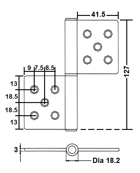 Stainless Steel Lift Off Flag Hinge - Image 3