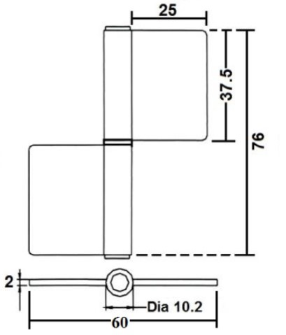 Stainless Steel Lift Off Flag Hinge - Image 4