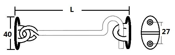 Stainless Steel Hook and Eye - Image 2