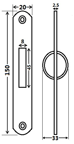 PBS 150mm Sliding Door Edge Pull - Image 2